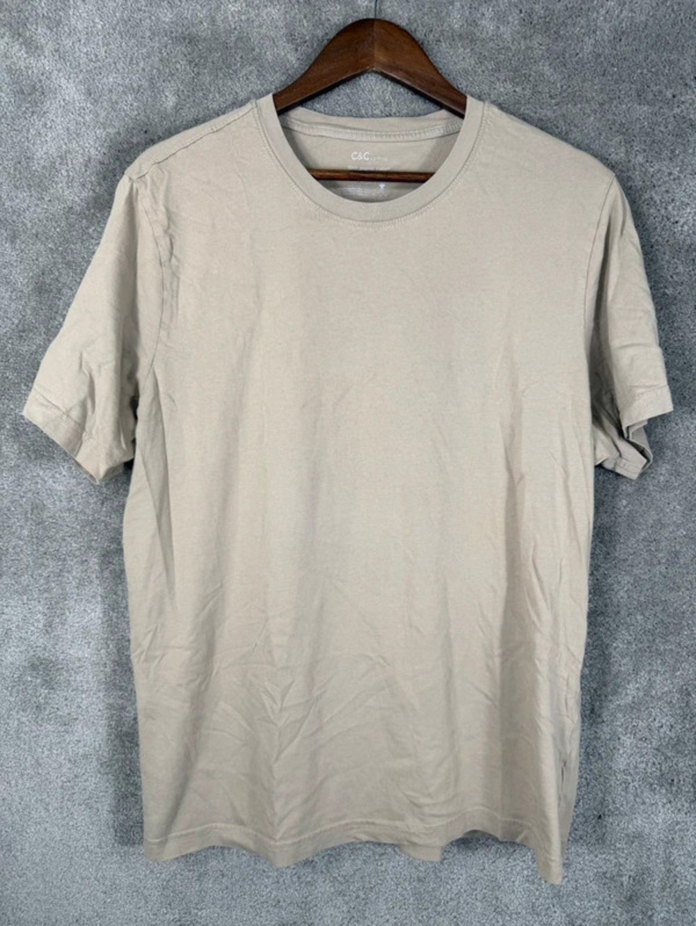 C&C California Men’s XL Tan T-Shirt 100% Organic Cotton